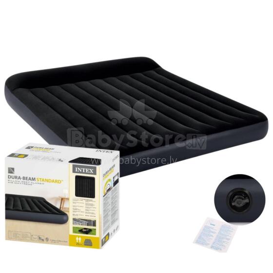 Large Double Air Mattress 203x183x25 cm Bed with Headboard INTEX 64144