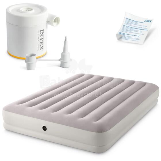 Double Air Mattress 203x152x30 cm with Electric Pump Bed INTEX 64179