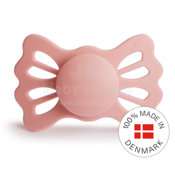 Frigg Lucky Symmetrical Silicone Pacifier  Art.10228 Pretty in Peach Pacifier (nipple) made of 100% natural rubber 6-18 months (1 pcs.)