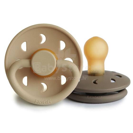 Frigg Moon Phase Round Latex Art.76292501 Croissant/Portobello Pacifier (nipple) made of 100% natural rubber 6-18 months (2 pcs.)