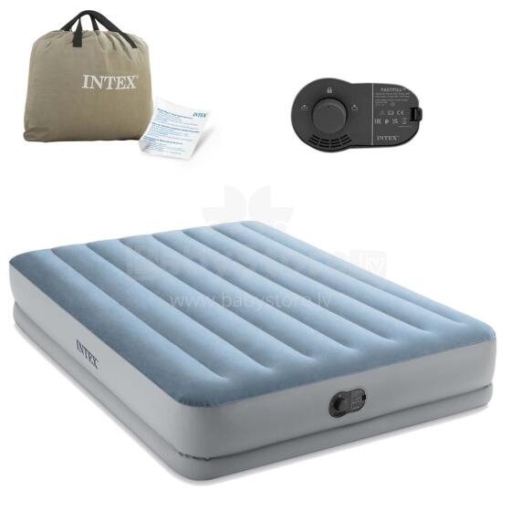 Large Double Air Mattress 203x152x36 cm with Built-in Electric Pump Bed INTEX 64159