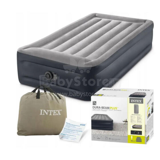 Single Air Mattress 191x99x42 cm with Built-in Electric Pump Bed INTEX 64132