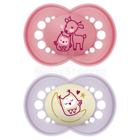MAM 850813 Soothing Pacifier Original Night 6+ Planet Love girl