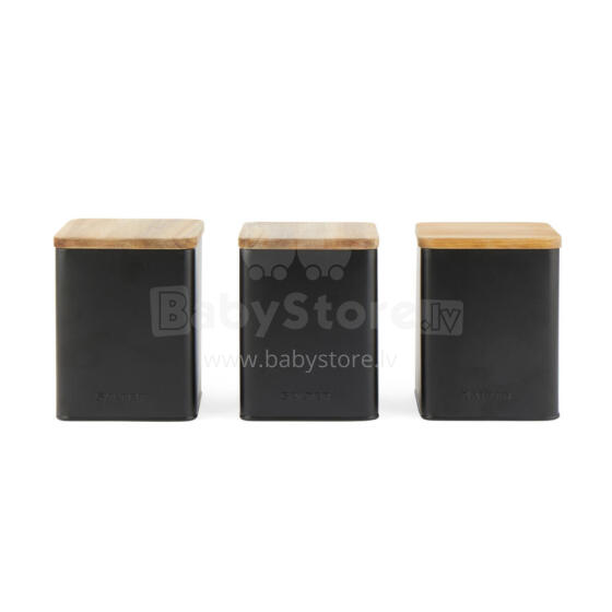 Salter BW12898EU7 Toronto 3-Piece Canister Set Black