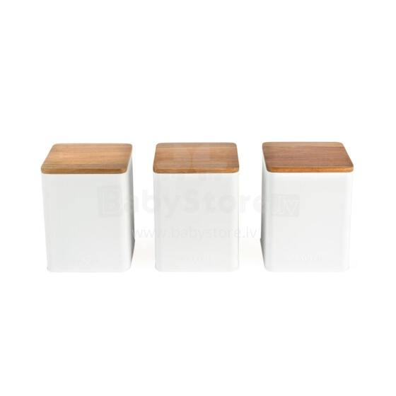 Salter BW12898WEU7 Toronto 3-Piece Canister Set White