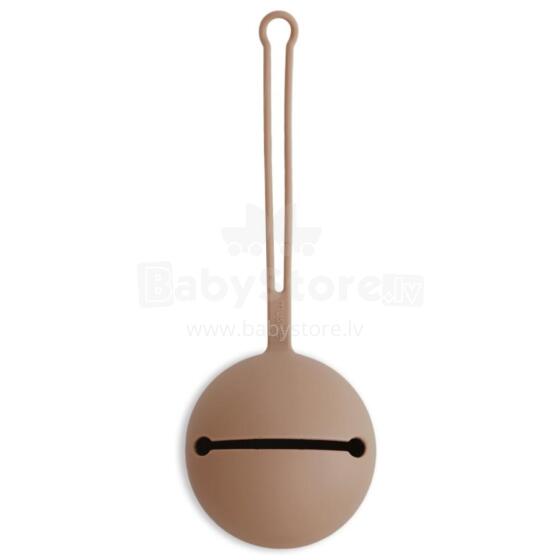 Mushie Pacifier Case Art.2255130 Pale Taupe  Storage case for pacifiers
