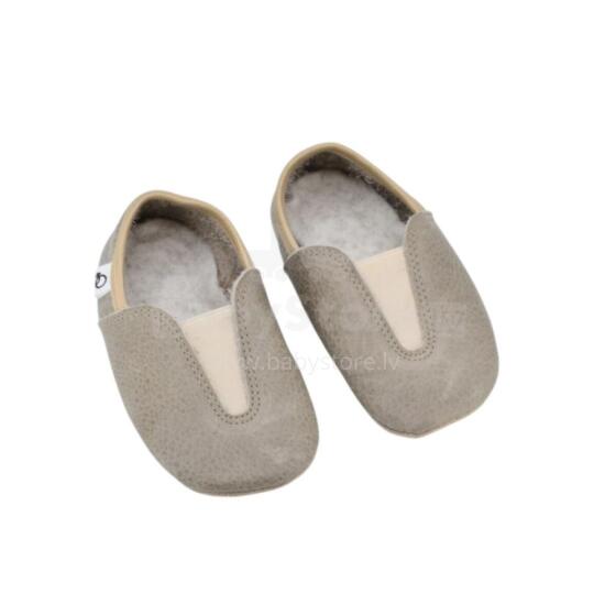 Bebe Basic Kids Hip-Hop Punsa Gymnastics Shoes Art.SB131 Eco Grey Barefoot Gym Slippers