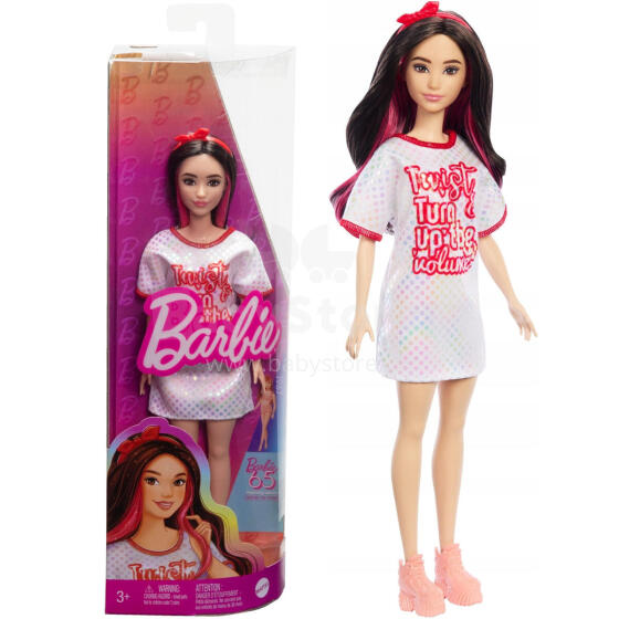 LALKA BARBIE SUKIENKA W KROPKI