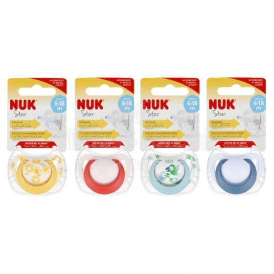 NUK 736751 Silicone Soother 6-18m STAR
