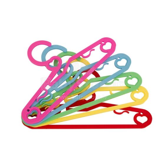 Clothes hangers for children 5 pcs. plastic Baby Cupid 29.5x0.45x15.5cm assorted