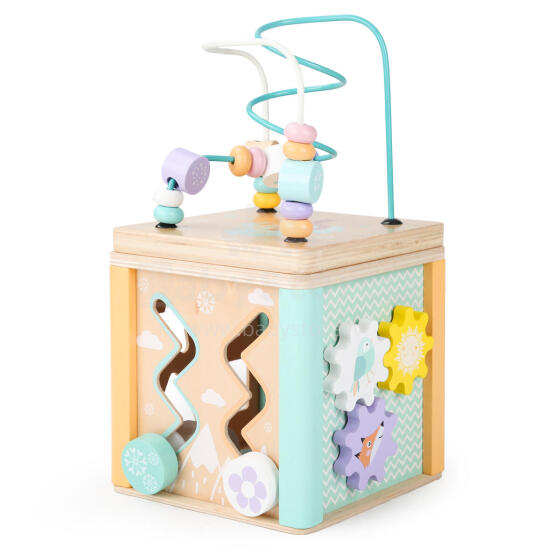 Wooden educational cube, sorter Ecotoys