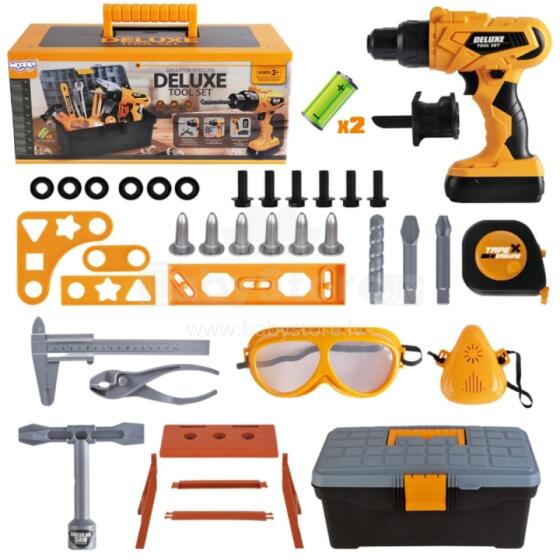 WOOPIE Small Handyman Tool Set with Drill in Case 39pcs