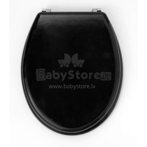Beldray LA032355BLKTSF Black Wooden Toilet Seat