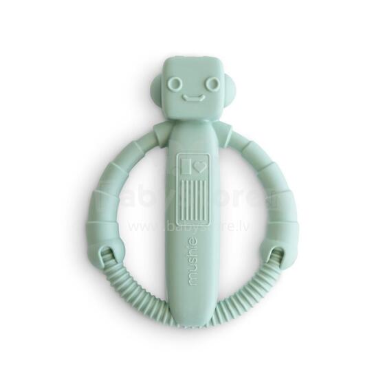 Mushie Silicone Teether Rattle Art.101475 Cambridge Blue Silicone rattle (100% natural)