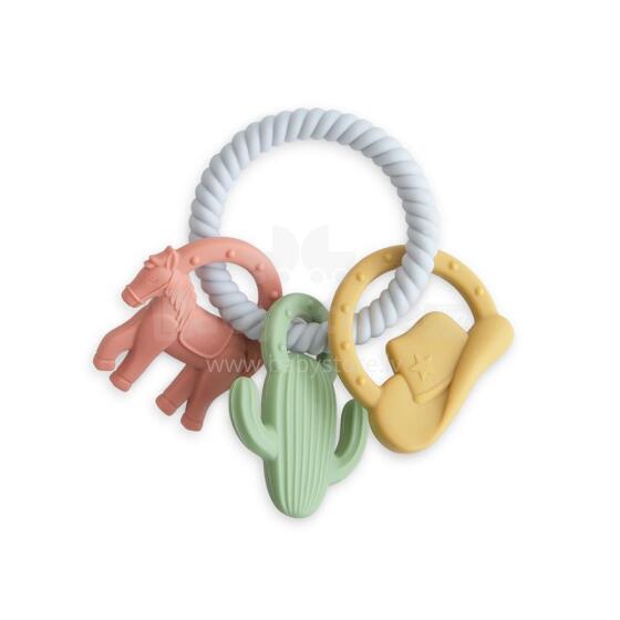 Mushie  Silicone  Teether Ring Art.102050 Silicone rattle (100% natural)