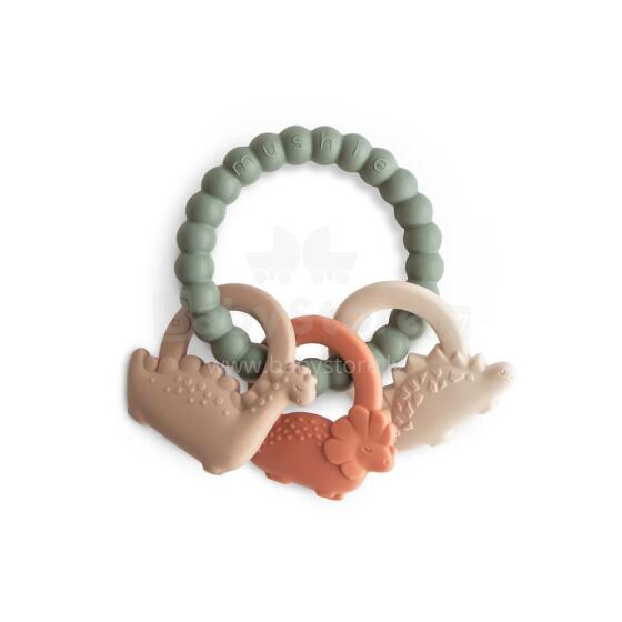 Mushie  Silicone  Teether Ring Art.101322 Silicone rattle (100% natural)