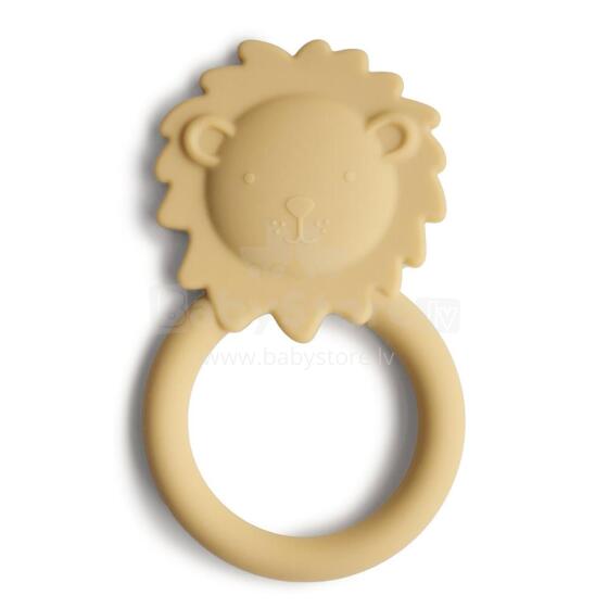 Mushie  Silicone Teether Lion Art.2560469 Silicone rattle (100% natural)