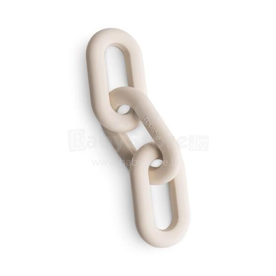 Mushie  Silicone  Teether Links Art.101269 Silicone rattle (100% natural)