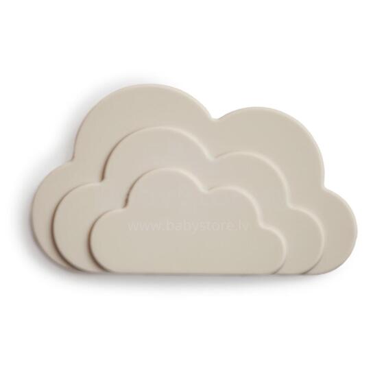 Mushie  Silicone Teether Cloud Art.2560284 Silicone rattle (100% natural)