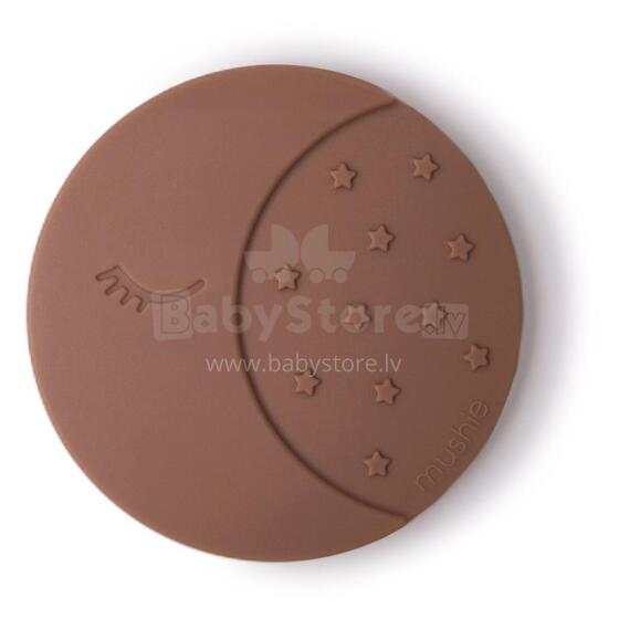 Mushie  Silicone Teether Moon Art.2560316 Silicone rattle (100% natural)