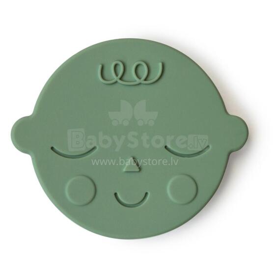 Mushie  Silicone Teether Face Art.2560317 Silicone rattle (100% natural)