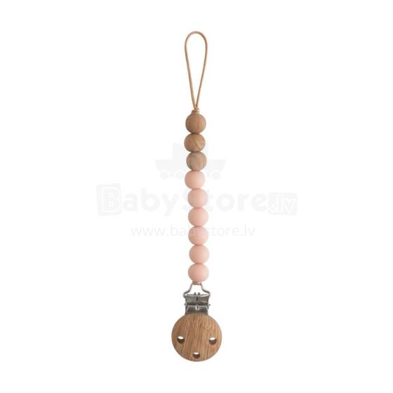 Mushie Silicone Pacifier Clip Eva Art.2090019 Blush Pacifier holder