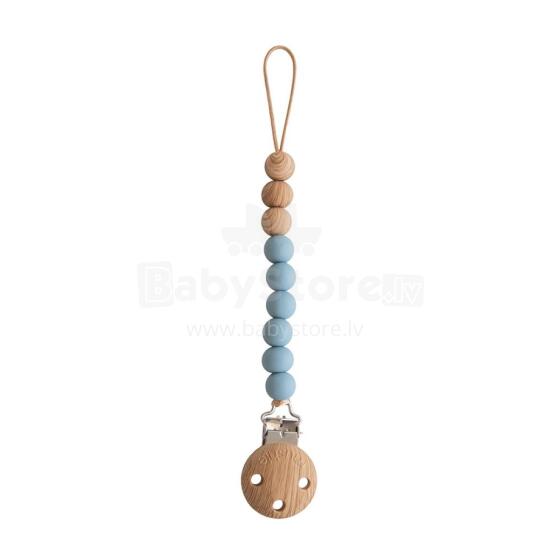 Mushie Silicone Pacifier Clip Eva Art.2090030 Cadet Blue Pacifier holder
