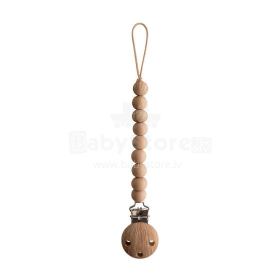 Mushie Silicone Pacifier Clip Eva Art.2090130 Taupe Pacifier holder