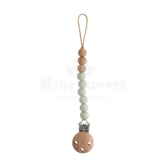 Mushie Silicone Pacifier Clip Eva Art.2090163 Sage Pacifier holder