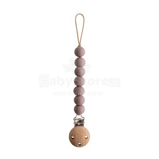 Mushie Silicone Pacifier Clip Eva Art.2120004 Ash Pacifier holder