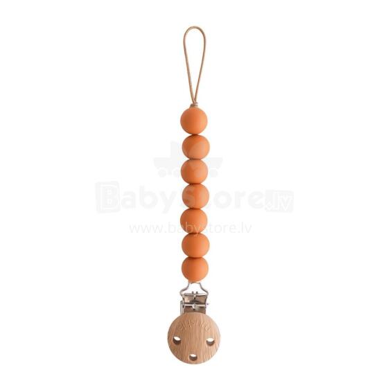 Mushie Silicone Pacifier Clip Halo Art.2120042 Clementine Pacifier holder