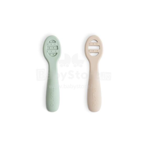 Mushie Silicone First Spoon Art.101627 Soft silicone spoon (2 pcs.)