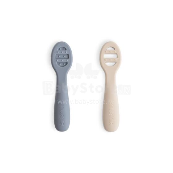 Mushie Silicone First Spoon Art.101630 Soft silicone spoon (2 pcs.)