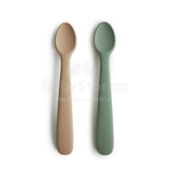 Mushie Silicone Feeding Spoon Art.2360273 Soft silicone spoon (2 pcs.)