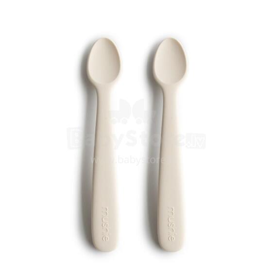 Mushie Silicone Feeding Spoon Art.2360094 Soft silicone spoon (2 pcs.)