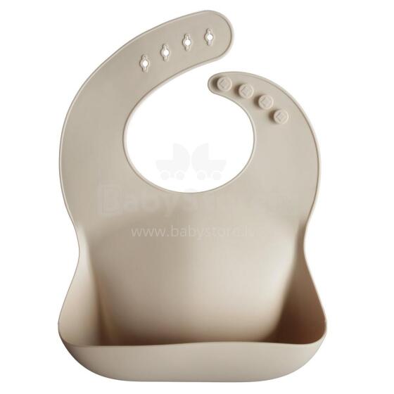 Mushie Silicone Bib Art.2500182 Sand Silikona priekšautiņš