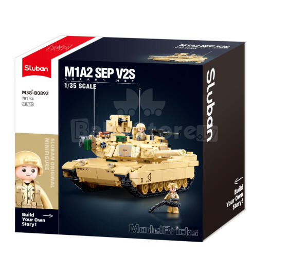 Sluban Constructor, M1A2 SEP v2 Abrams Tanks, 781 pcs
