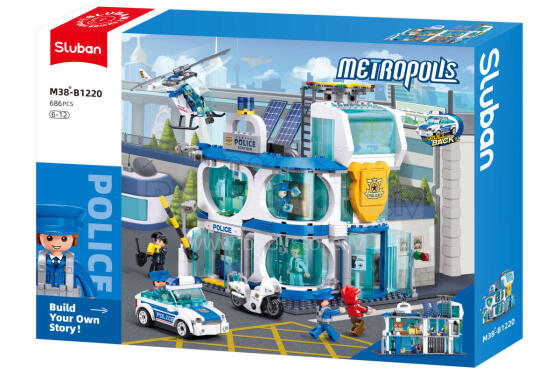 Sluban Constructor, Police Station, 686 pcs.