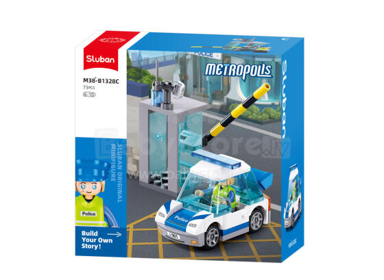 Sluban Constructor, Police Car, 73 Pieces