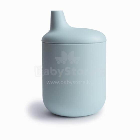 Mushie Silicone Sippy Cup Art.2480228 Powder Blue Silicone educational mug, 175 ml.