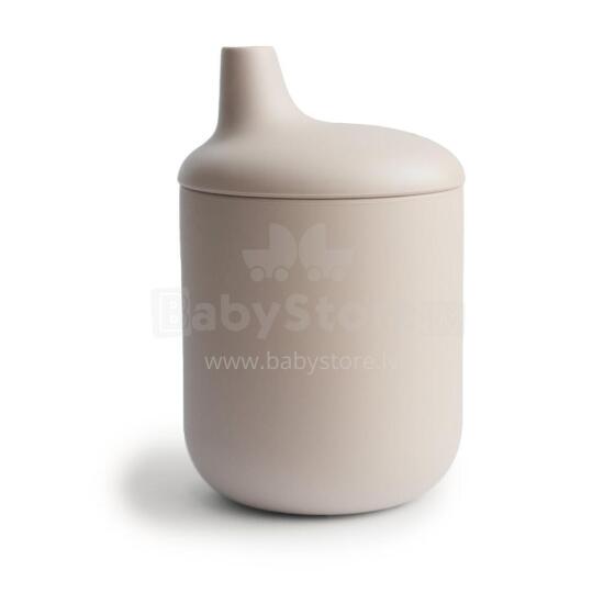 Mushie Silicone Sippy Cup Art. 2480182 Sand Silicone educational mug, 175 ml.