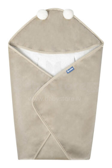 CARRY COT SWADDLE BLANKET PLUSH RAM 75X75 BEIGE
