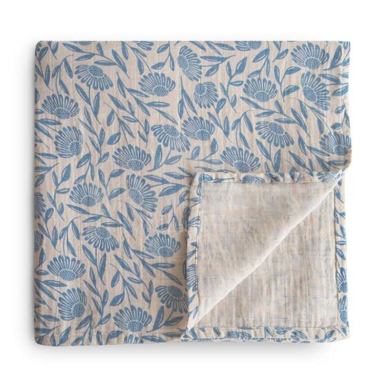 Mushie Muslin Swaddle Art.101862 Flowers