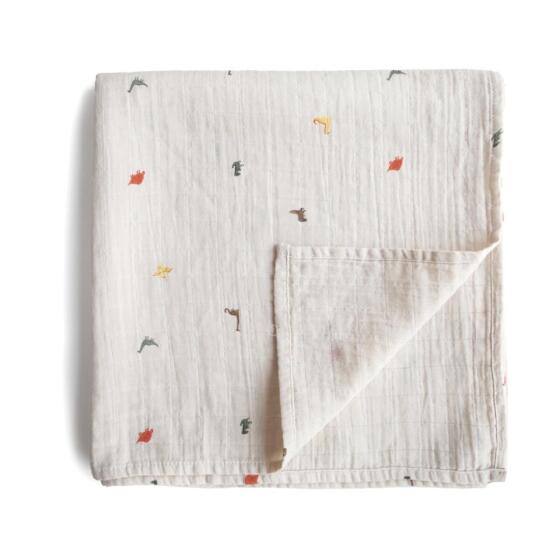 Mushie Muslin Swaddle Art.2200250 Dinosaurs