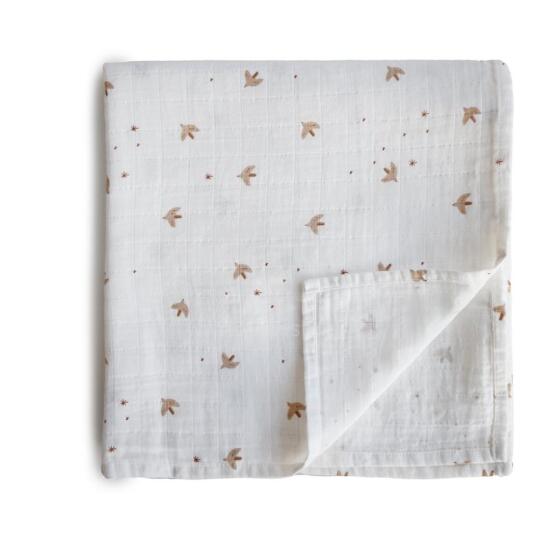 Mushie Muslin Swaddle Art.2200193 Sparrow