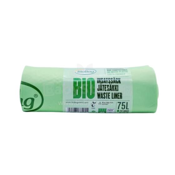 Compostable garbage bags BioBag 75L (20 pcs. per roll) 23mkr. 65x90cm green