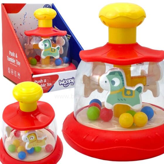 WOOPIE BABY Colorful Ponies Red Spinning Top Carousel