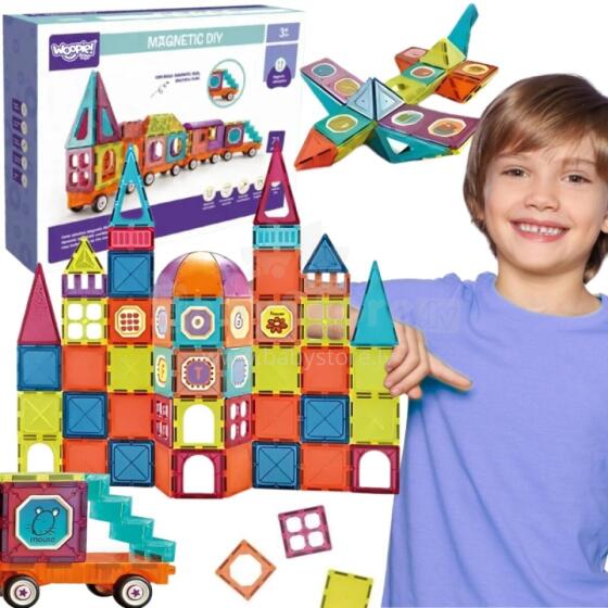 WOOPIE Magnetic 3D Building Blocks Train Set 71pcs