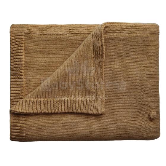 Mushie Knitted Baby Blanket  Art.2180338 Mustard Melange