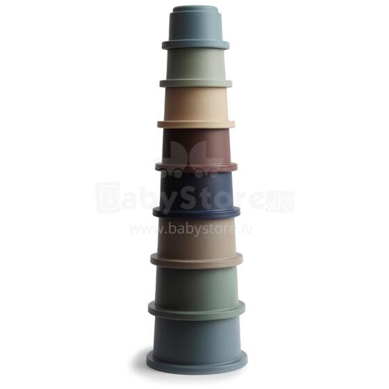 Mushie Stacking Cup Art.2400292 Forest Kraušanas trauki - piramīda